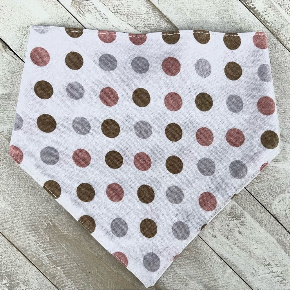 Pink polka dot bandana size medium
